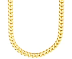 925 Sterling Silver Bling Chain - MIAMI CUBAN 7mm gold - Gold