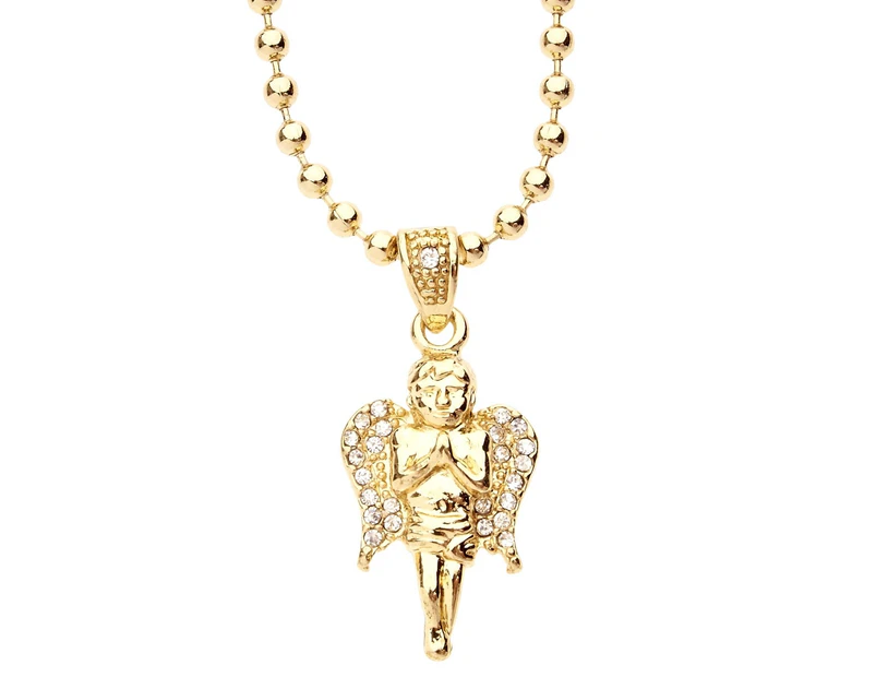 Iced Out Bling Fashion Chain - MICRO ANGEL gold - Gold