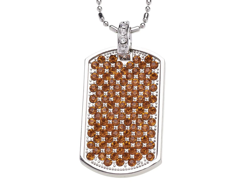 Full Iced Out Bling Baller Dog Tag - Gold - Silver