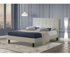 Istyle Alexis Wilt Double Bed Frame Fabric Beige