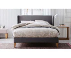 Istyle Quinton Queen Bed Frame Fabric Grey