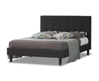 Istyle Alexis Wilt Queen Bed Frame Fabric Charcoal