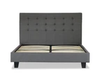 Istyle Alexis King Single Bed Frame Fabric Grey