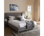 Istyle Perone Double Bed Frame Fabric Grey