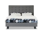 Istyle Alexis King Bed Frame Fabric Grey