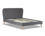Istyle Symphony King Bed Frame Fabric Grey