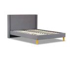 Istyle Quinton Double Bed Frame Fabric Grey