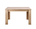 Natural Wood Contemporary Dining Table - Four Seater Rectangular Table - Sturdy and Easy to Assemble