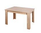 Natural Wood Contemporary Dining Table - Four Seater Rectangular Table - Sturdy and Easy to Assemble