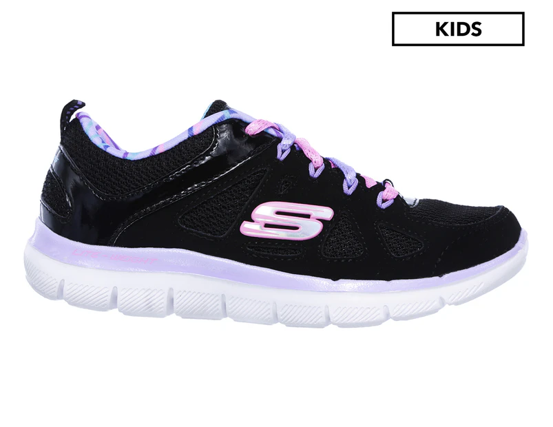 Skechers Girls' Pre/Grade-School  Skech Appeal 2.0 Simplistic Shoe - Black/Lavender