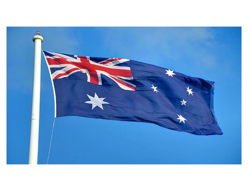 Extra Heavy Duty Spun Polyester Australian Flag With Brass Clips