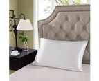 2 x Royal Comfort Mulberry Silk Bed Pillow Case Hypoallergenic Natural Gentle On Skin - White