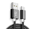 Woven USB Data Cable Android Mobile phone quick charge cable Data transmission cable - Black