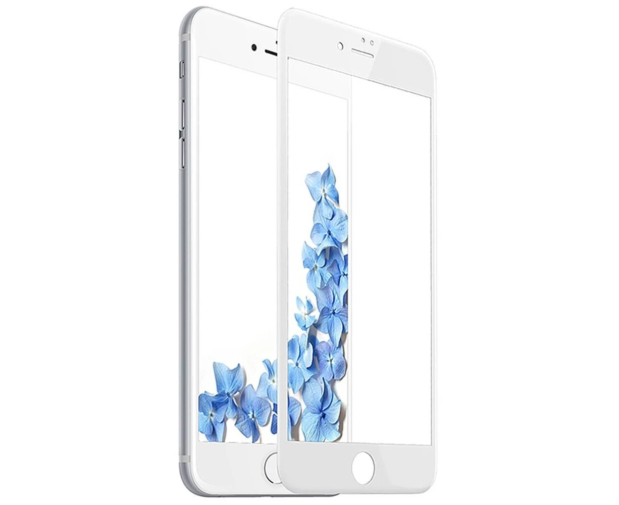 5D Glass For iPhone 7 Glass Apple iPhone 8 Tempered Glass - White