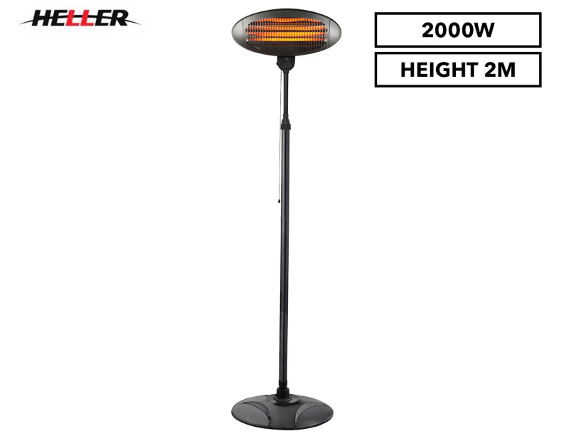Heller 2000W Electric Outdoor Patio Heater - Black