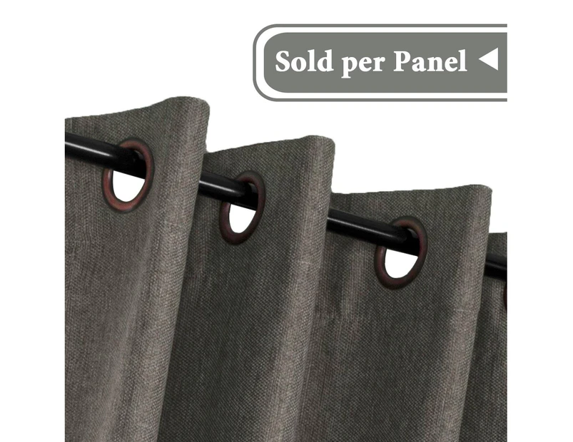 Blockout Curtains Pair Linen Like Thermal Insulated Solid Thick Curtains Draperies Eyelet for Living Room/Bedroom, 2 Panels, Taupe Brown
