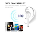 V4.2 TWS Wireless Bluetooth Earphones In-Ear Invisible Music Earbud - White + White