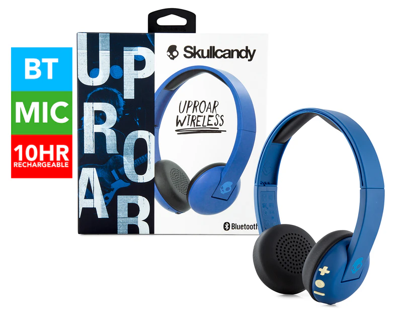 Skullcandy Uproar Wireless On Ear Headphones Royal Cream Blue