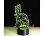 3D Cat Led Lamps within 7 Colors Change