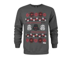 Star Wars Mens Darth Vader Fair Isle Christmas Sweater (Charcoal) - NS4108