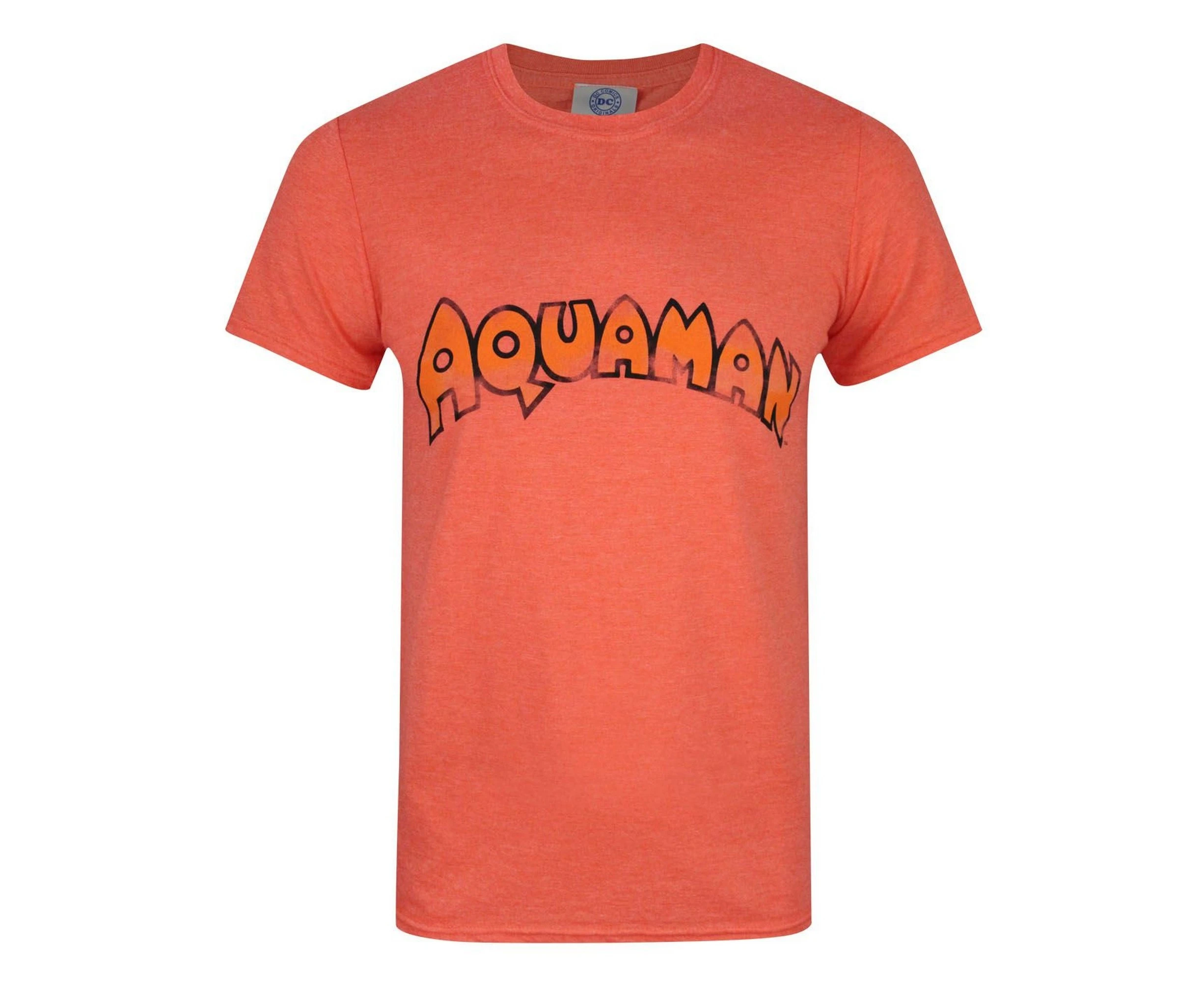 Aquaman Mens Logo T-Shirt (Orange) - NS4069