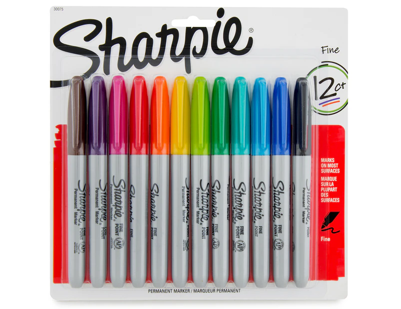Sharpie Fine Point Permanent Markers 12-Pack