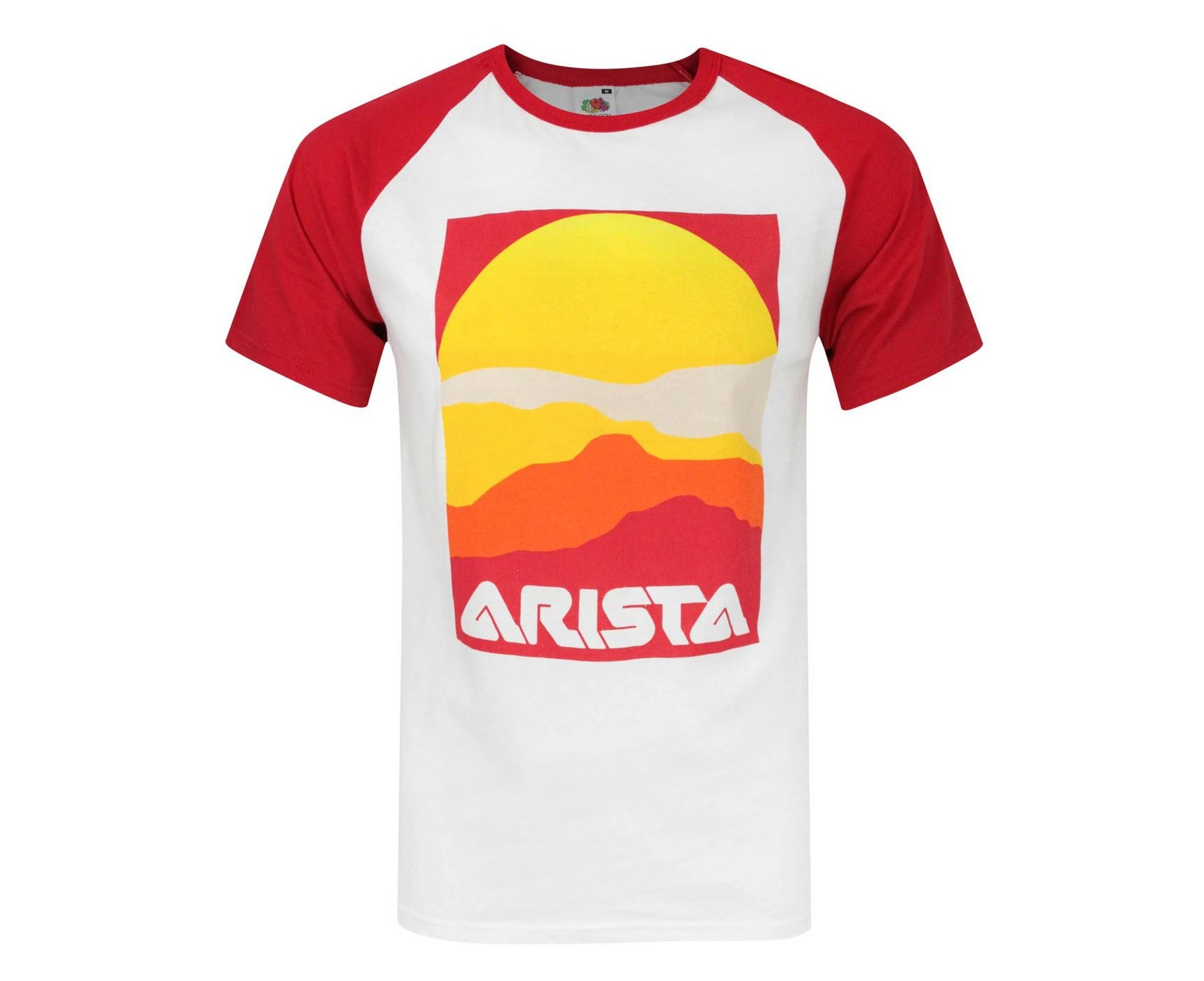 Arista Records Mens Baseball T-Shirt (White) - NS4081