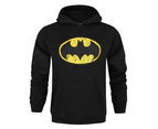 Batman Mens Distressed Logo Hoodie (Black) - NS4027