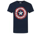 Captain America Mens Movie Shield T-Shirt (Blue) - NS4053