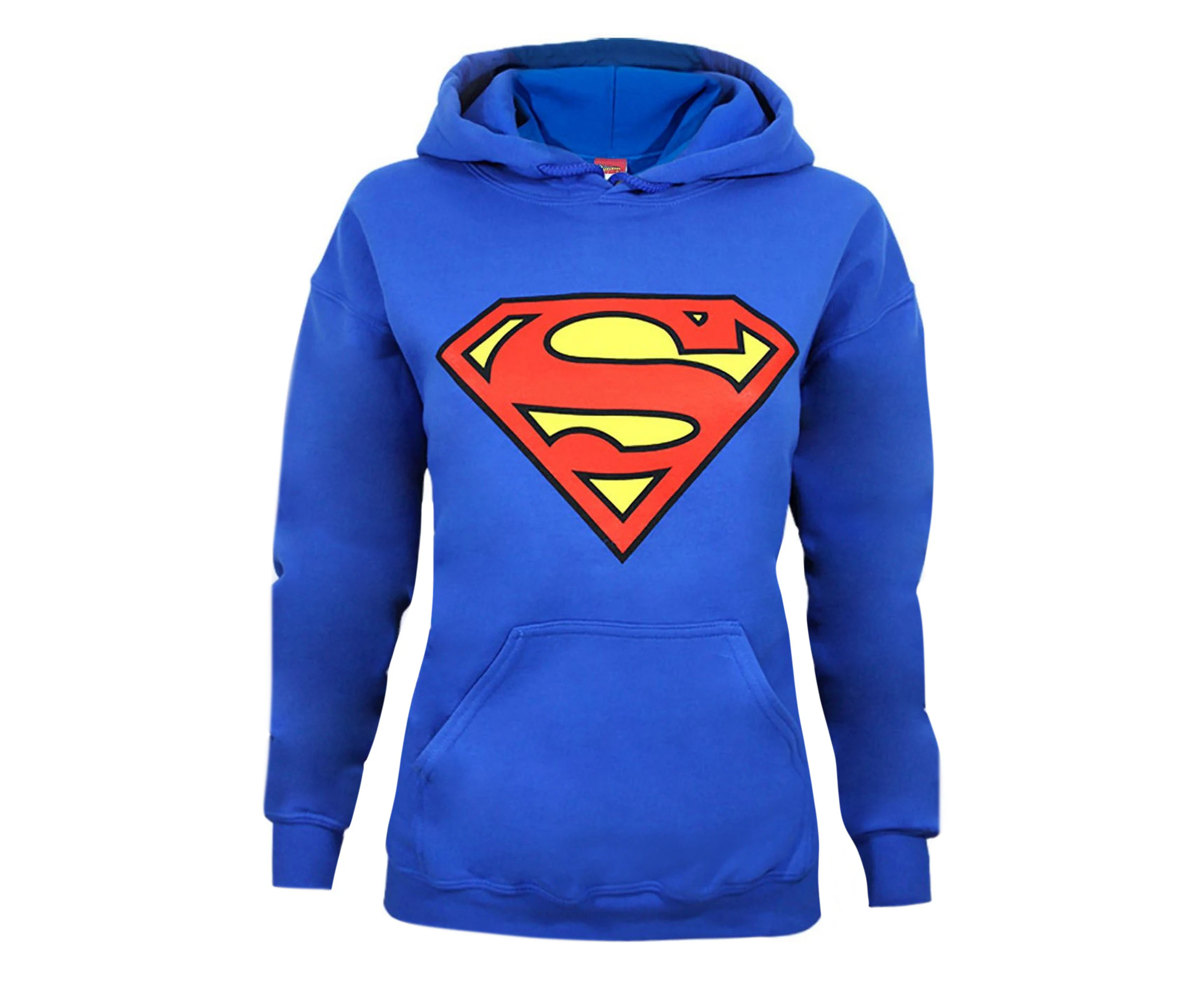 Superman Womens Shield Logo Hoodie (Blue) - NS4201