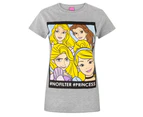 Disney Womens Princess No Filter T-Shirt (Grey) - NS4267