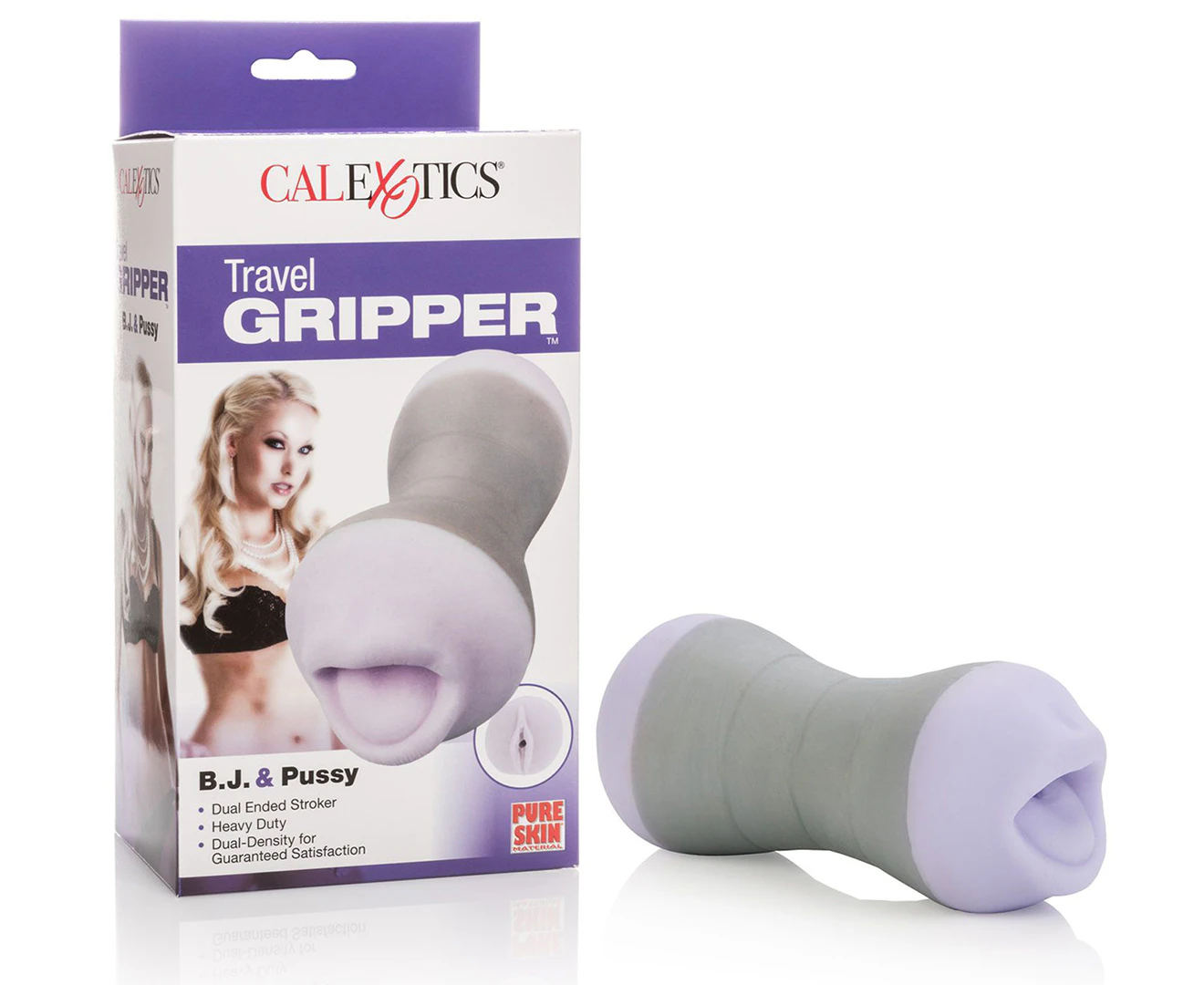 California Exotic Novelties Travel Gripper Bj & Pussy Travel Sized Stroker Model Tgs 001 Male Masturbation Device For Dual Pleasur