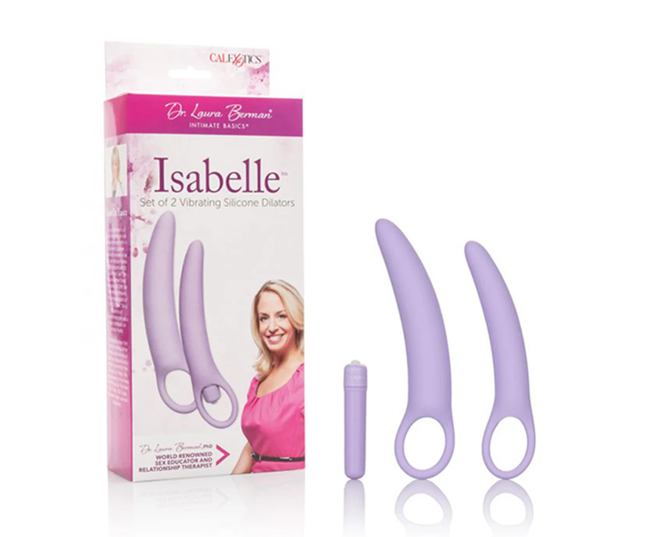 Dr. Laura Berman(R) Isabelle(TM) Set of 2 Vibrating Silicone Dilators Sex Toy Sexual Aid