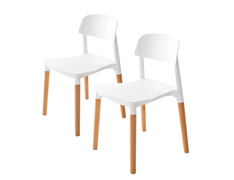 Replica Belloch Stackable Dining Chair - WHITE X2