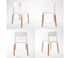 Replica Belloch Stackable Dining Chair - WHITE X2