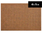 Solemate 45x75cm Checker-Plate Patterned Door Mat - Brown