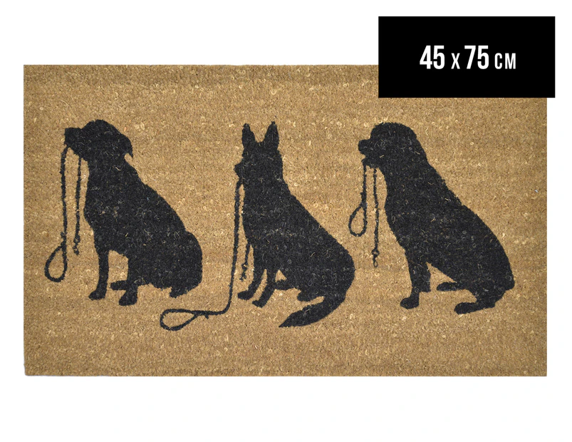 Solemate 45x75cm Dogs & Leash Door Mat - Multi