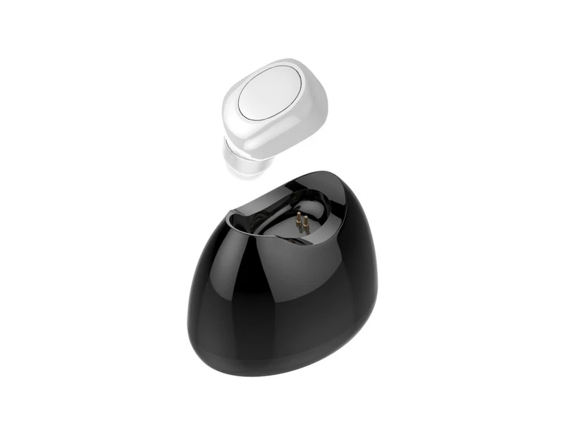 X11 Mini Wireless Bluetooth Headset Single Ear With Charging Box - White
