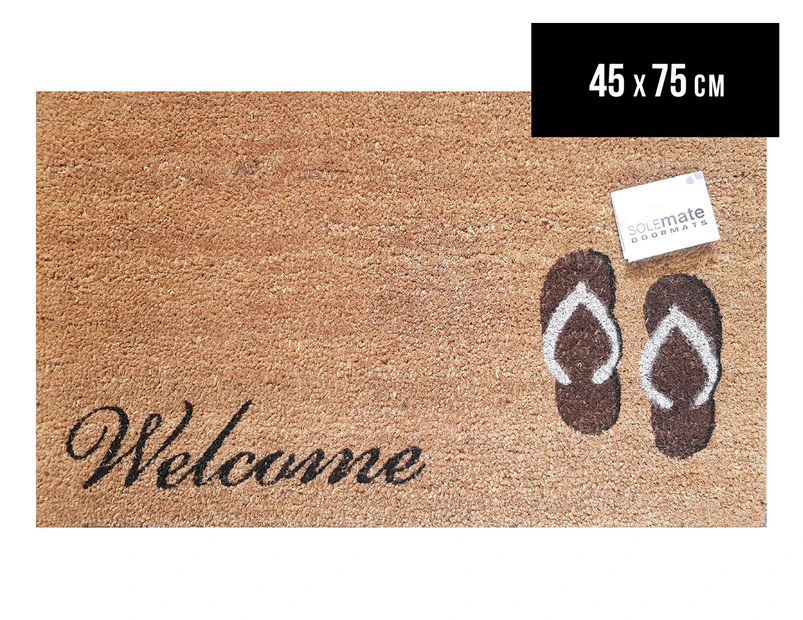 Solemate 45x75cm Welcome Thongs Door Mat - Multi