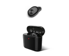 Single Ear Mini Wireless Bluetooth Headset With Charging Box - Black