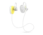 BL02 Hanging Bluetooth Earphone Mini Sports Headset- White+Yellow