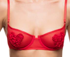 Plain Label Women's Lover Lover Tulle Bra - Red