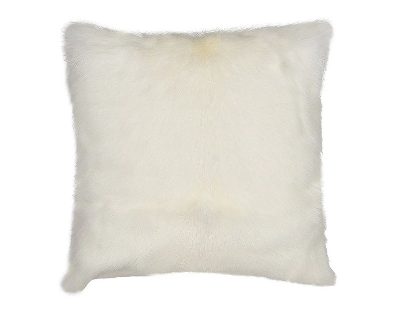 Himalayan Goatskin Cushion 40cm - White