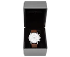 Emporio Armani Men's 41mm Classic Leather Watch - Tan/Silver