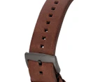 Emporio Armani Men's 46mm AR1919 Leather Watch - Brown/Gunmetal