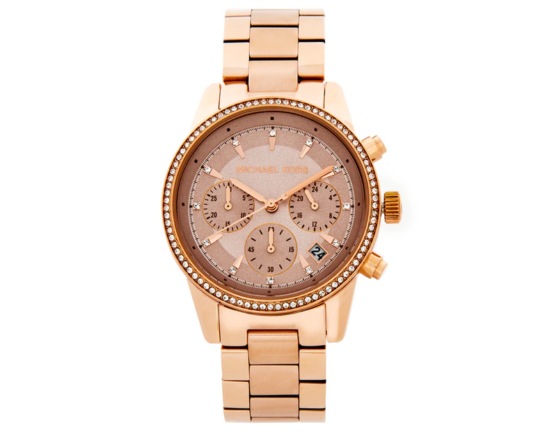 Michael Kors Women's 37mm Ritz Stainless Steel Watch - Rose Gold |  