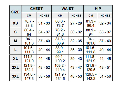 adidas jacket size chart