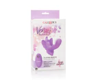 Venus Butterfly Silicone Remote Rocking Penis - Purple 