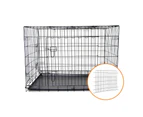 48" Collapsible Metal Pet Dog Puppy Cage Crate with Tray & Divider - Black