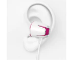 Stereo wired headset with tuning button - White+Pink